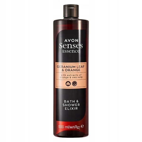 AVON Bade- og bruseeliksir Geraniumblad og appelsin 500 ml