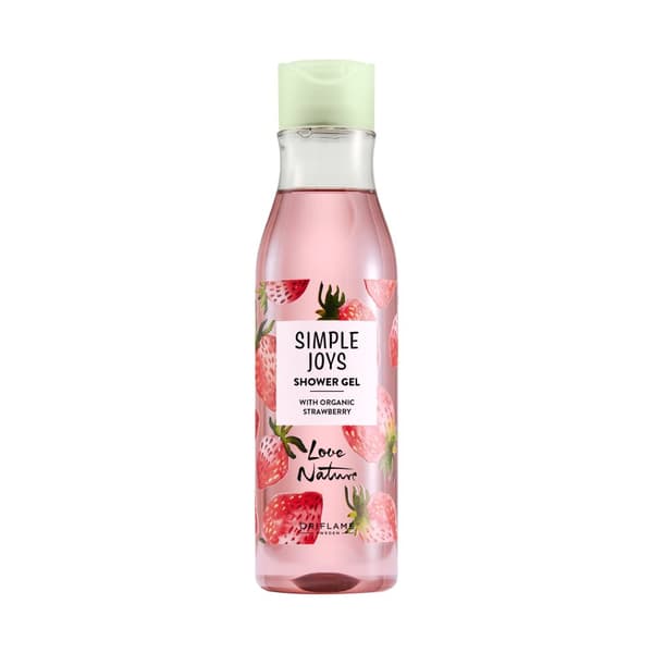 Oriflame Simple Joys Love Nature Shower Gel med økologisk jordbær 250ml