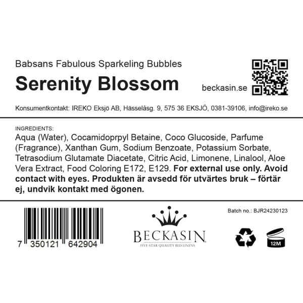 Babsans Fab Sparkeling Bubbles Hand & Body Wash Serenity Blossom