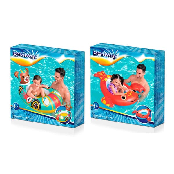 Bestway Lekbåt Uppblåsbar Räv 94x66 cm för barn över 3 år Strand och Pool 34168