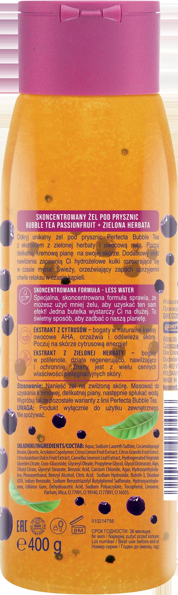 PERFECTA Bubble Tea showergel PASSIONSFRUGT 400 ml