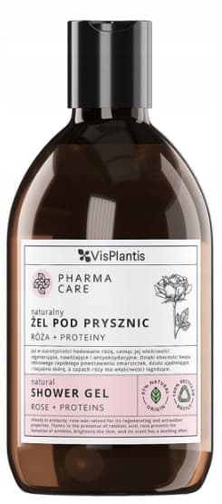 VIS PLANTIS Pharma Care Naturlig Shower Gel Rose + Proteiner 500 ml