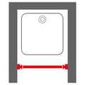 Miniatyrbild 3 av 5: Sealskin Teleskopisk duschdraperistång 80-130 cm svart