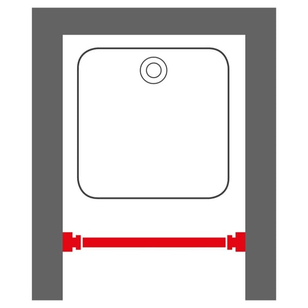 Sealskin Teleskopisk duschdraperistång 80-130 cm svart