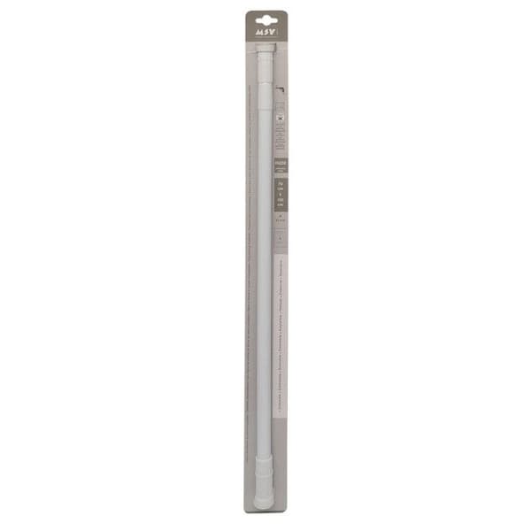 Duschstång i aluminium 110-200cm Vit - Gardinstänger och ringar