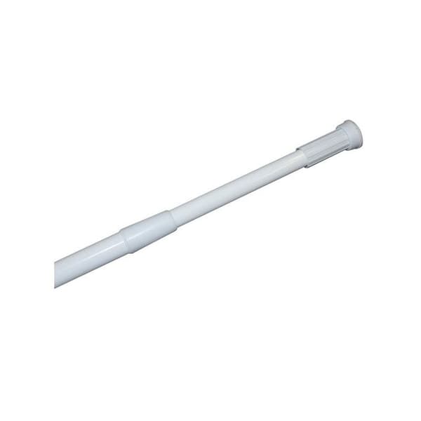 Duschstång i aluminium 110-200cm Vit - Gardinstänger och ringar