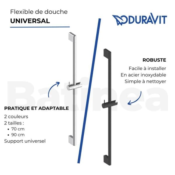 Duschstång - DURAVIT - Universal 90 cm - Mattsvart