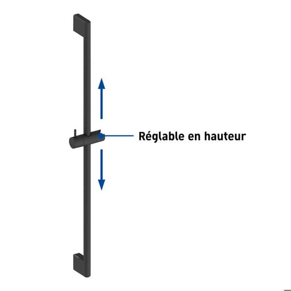 DURAVIT Universal duschstång 90 cm mattsvart