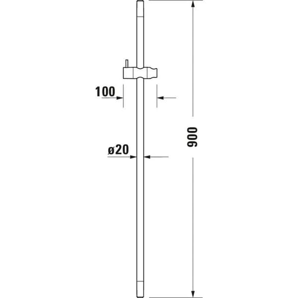 Duschstång - DURAVIT - Universal 90 cm - Mattsvart