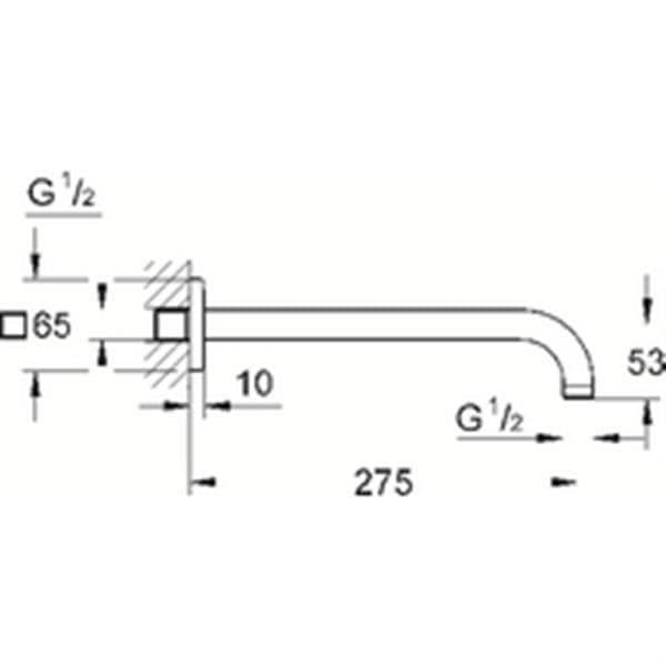 Grohe REGNDUSCH horisontell duscharm ref. 27488000