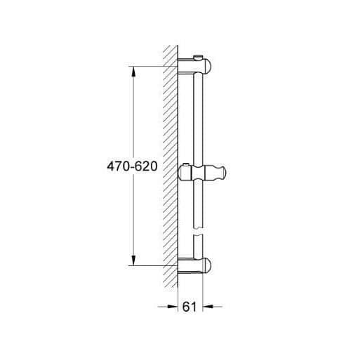 GROHE Euphoria Duschstång 600 mm 27499000 (Import från Tyskland)