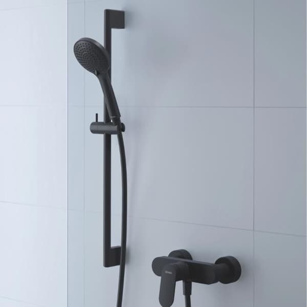 Duschstång - DURAVIT - Universal 70 cm - Mattsvart - Metall - Matt finish