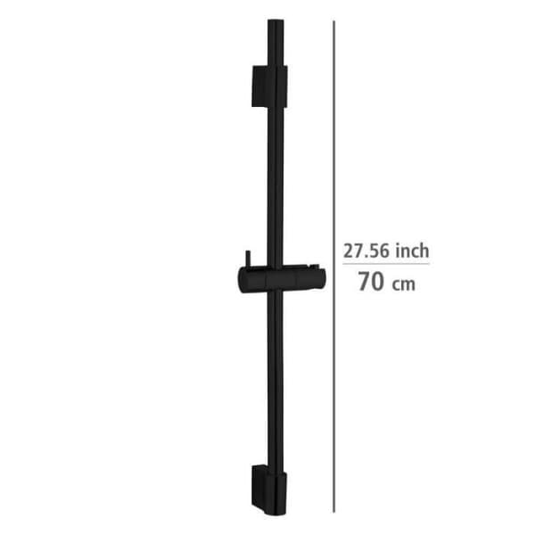 Duschstång - Wenko - Classic - Rostfritt stål - Svart - D 2,2 cm, H 70 cm