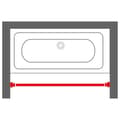 Miniatyrbild 2 av 2: Sealskin Teleskopisk duschdraperistång 155-255 cm matt aluminium