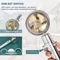 Miniatyrbild 4 av 7: Vattenbesparande duschhuvud högt tryck 360° roterande design 40% vattenbesparing