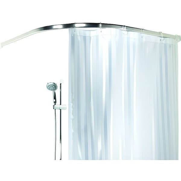 Badrumstillbehör - Spirella - Ova - Rundad stav - Glänsande aluminium - 90 x 90 cm