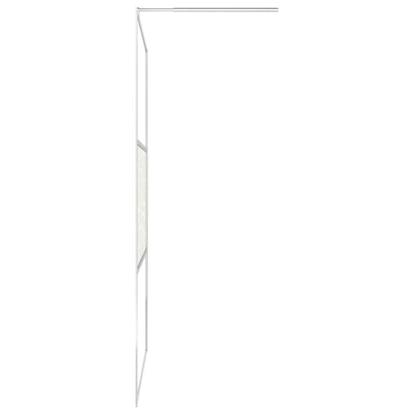 vidaXL brusevæg ESG-glas med stendesign 100x195 cm