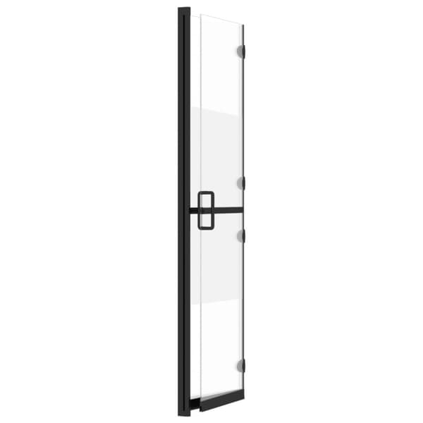 vidaXL foldbar brusevæg 110x190 cm halvt matteret sikkerhedsglas