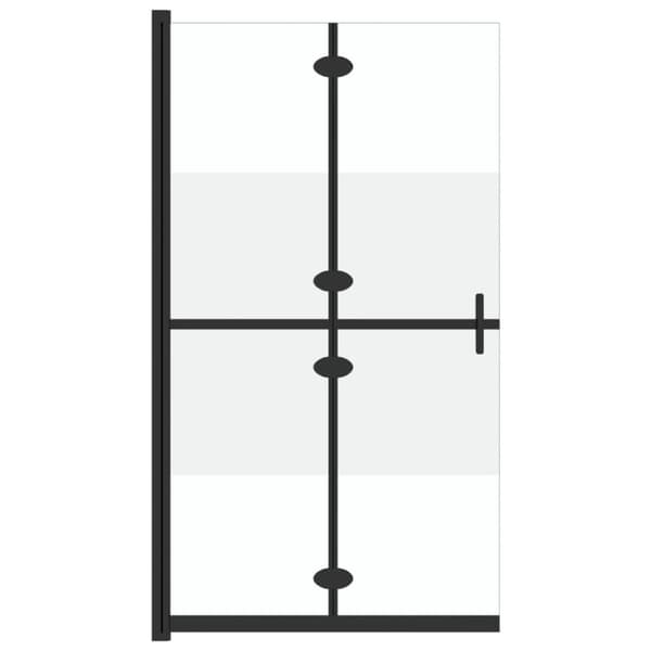 vidaXL foldbar brusevæg 110x190 cm halvt matteret sikkerhedsglas