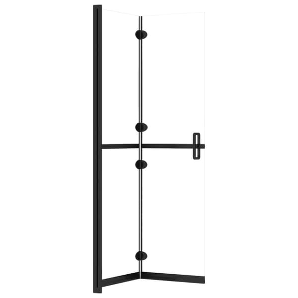 vidaXL foldbar brusevæg 110x190 cm transparent sikkerhedsglas