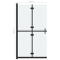 Miniatyrbillede 7 af 7: vidaXL foldbar brusevæg 110x190 cm matteret sikkerhedsglas