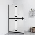 Miniatyrbillede 1 af 7: vidaXL foldbar brusevæg 110x190 cm matteret sikkerhedsglas