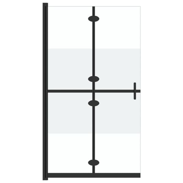 vidaXL foldbar brusevæg 70x190 cm halvt matteret sikkerhedsglas
