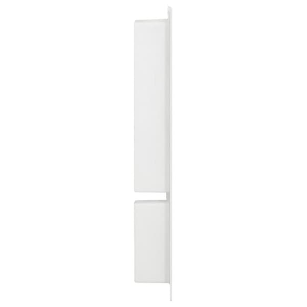 vidaXL Veggnisjer til dusj med 2 rom høyglans hvit 41x69x9 cm
