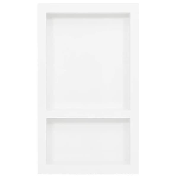 vidaXL Veggnisjer til dusj med 2 rom høyglans hvit 41x69x9 cm