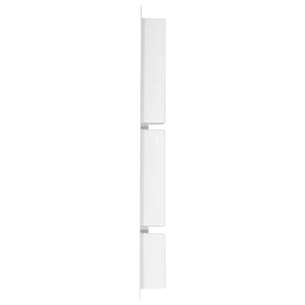 vidaXL bruseniche med 3 rum 41x99x9 cm mat hvid