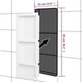Miniatyrbillede 6 af 7: vidaXL bruseniche med 3 rum 41x99x9 cm mat hvid