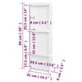 Miniatyrbillede 7 af 7: vidaXL bruseniche med 3 rum 41x99x9 cm mat hvid