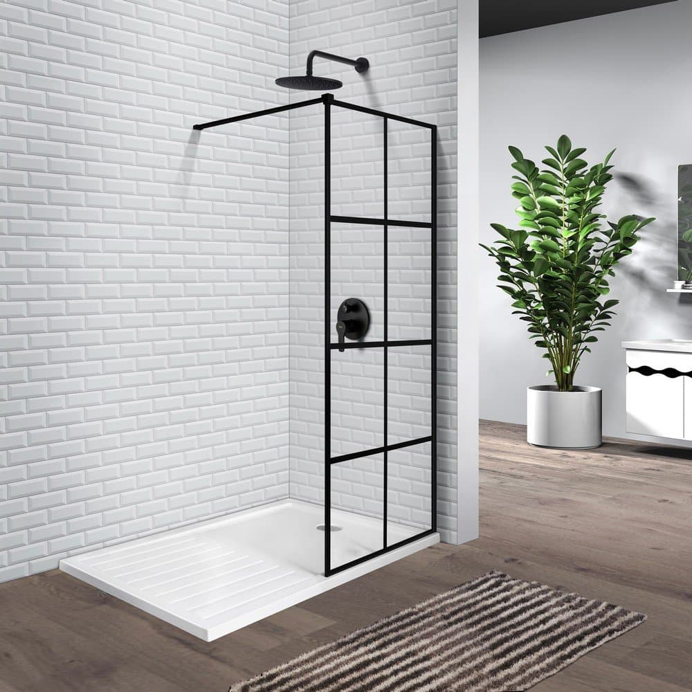 Industriduschvägg med spröjs - 60 till 120 cm