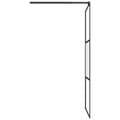 Miniatyrbild 5 av 11: vidaXL Duschvägg med hylla svart 90x195 cm ESG-glas&aluminium