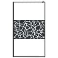 Miniatyrbild 4 av 11: vidaXL Duschvägg med hylla svart 115x195 cm ESG-glas&aluminium