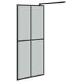 Miniatyrbild 5 av 11: vidaXL Duschvägg med hylla svart 100x195 cm ESG-glas&aluminium