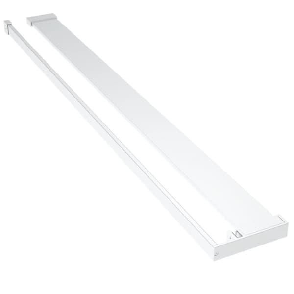 vidaXL brusevæg med hylde 80x195 cm sikkerhedsglas og aluminium krom