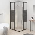 Miniatyrbillede 10 af 11: vidaXL brusekabine 80x80x180 cm sikkerhedsglas stribet sort