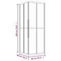 Miniatyrbilde 11 av 11: vidaXL Dusjkabinett striper ESG 80x80x180 cm svart
