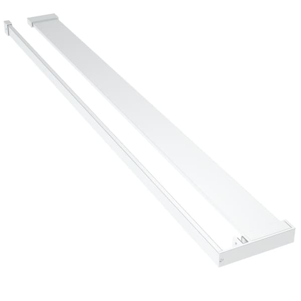 vidaXL Dusjvegg med hylle krom 80x195 cm ESG-glass og aluminium