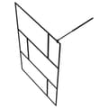 Miniatyrbild 5 av 11: vidaXL Duschvägg med hylla svart 115x195 cm ESG-glas&aluminium