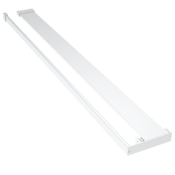 vidaXL Dusjvegg med hylle krom 100x195 cm ESG-glass og aluminium
