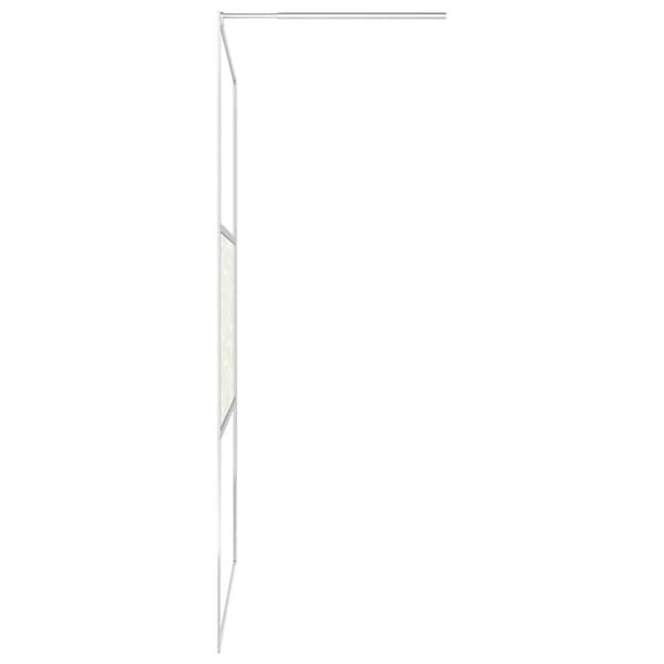 vidaXL Duschvägg med hylla krom 115x195 cm ESG-glas&aluminium