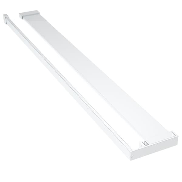 vidaXL brusevæg med hylde 90x195 cm sikkerhedsglas og aluminium krom