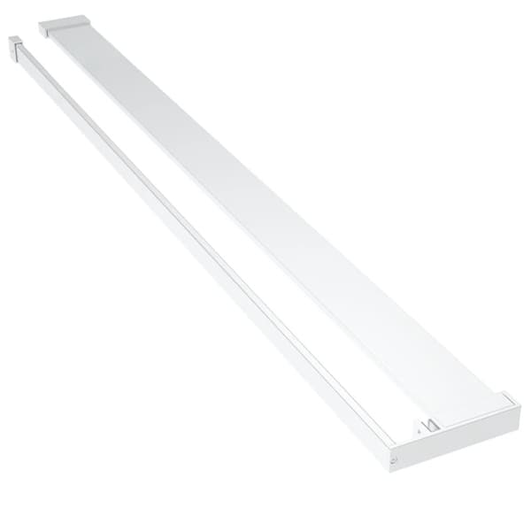 vidaXL Dusjvegg med hylle krom 115x195 cm ESG-glass og aluminium