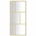 Miniatyrbild 3 av 7: vidaXL Duschvägg med klart ESG-glas guld 80x195 cm