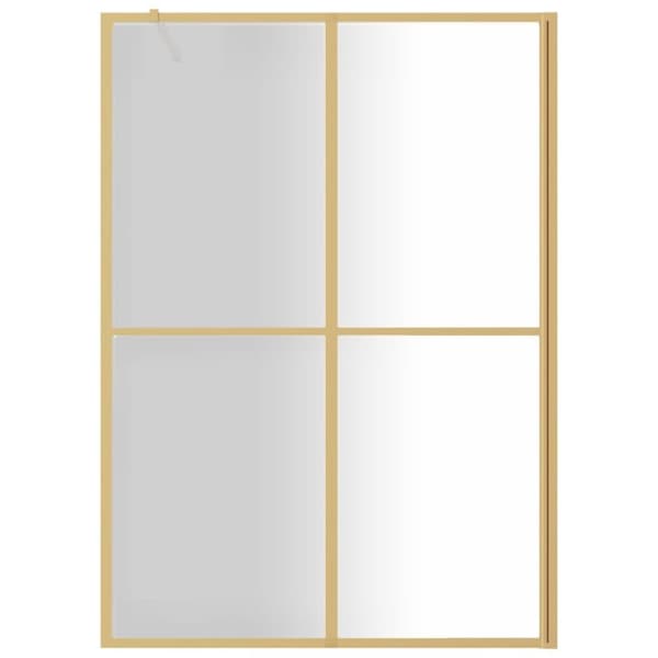 vidaXL brusevæg 140x195 cm klart sikkerhedsglas guldfarvet