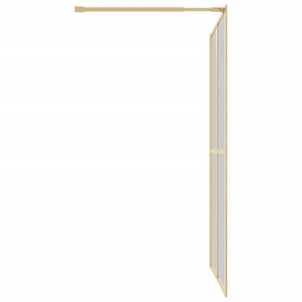 vidaXL brusevæg 140x195 cm klart sikkerhedsglas guldfarvet