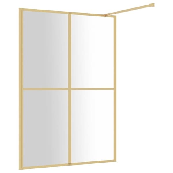 vidaXL brusevæg 140x195 cm klart sikkerhedsglas guldfarvet