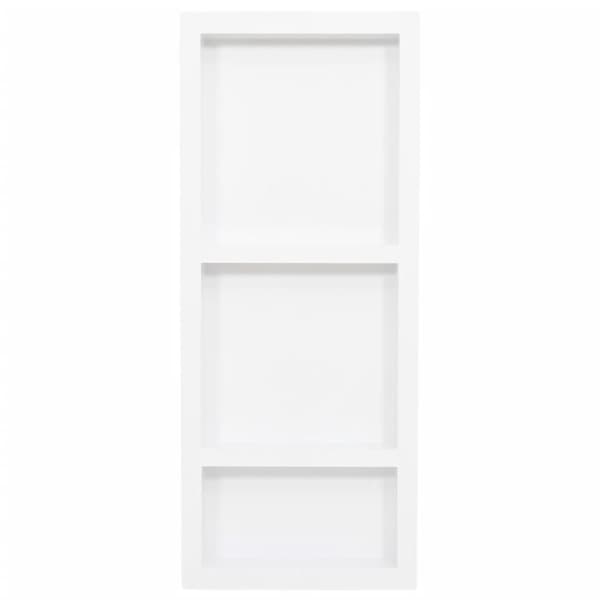 vidaXL bruseniche med 3 rum 41x99x9 cm mat hvid -  Brusenicher & -kabiner